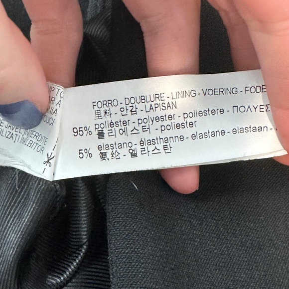 ZARA Bell Sleeve Collarless Coat Long Black Jacket - Picture 11 of 12